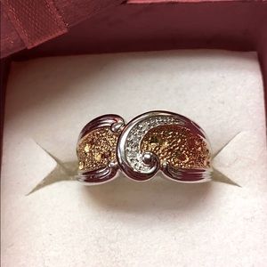 Sterling Two Toned Crystal Ring